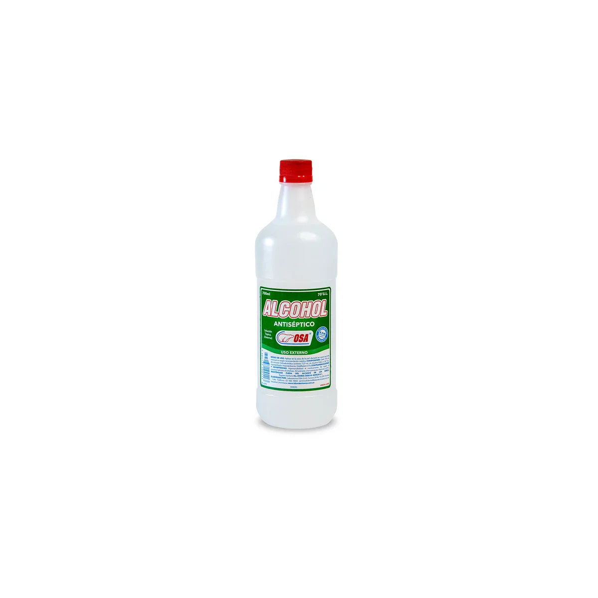 Alcohol 70% OSA - Envase Plástico 700 ML