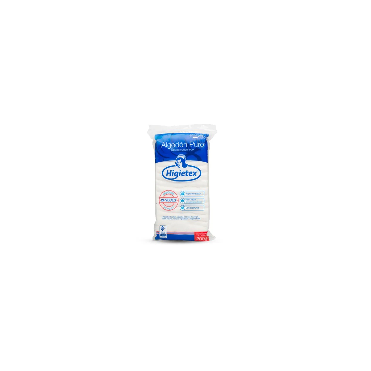 Higiénico De Algodón Higiétex 200g - Suave Y Absorbente