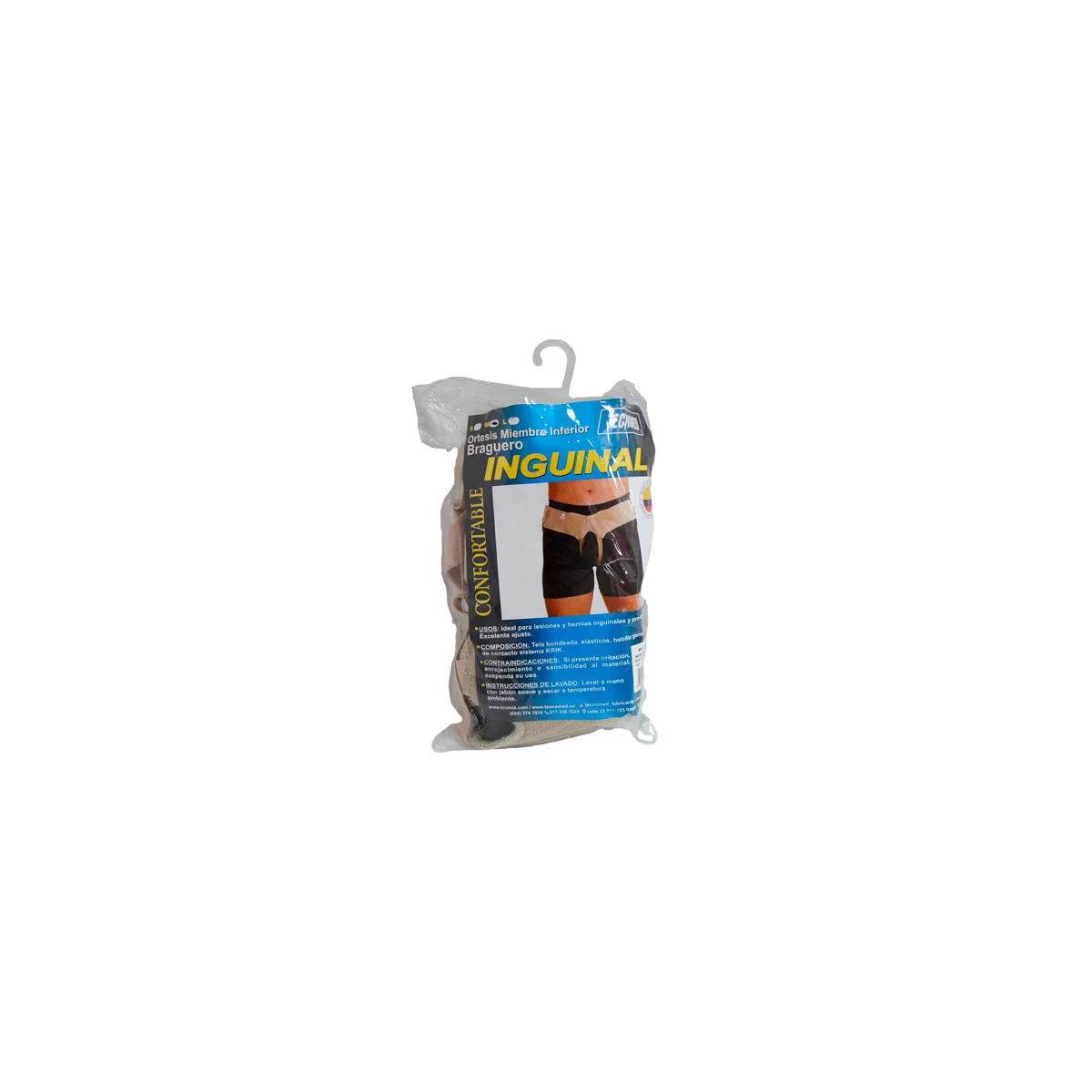 Braguero Inguinal Habano Talla M Ref. 830500425042 Kromia