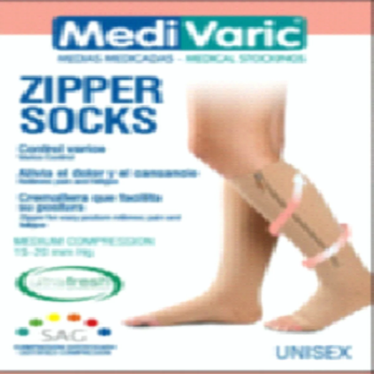 Zipper Compression Socks Unisex T/XL Azul Ref. 4313p0405