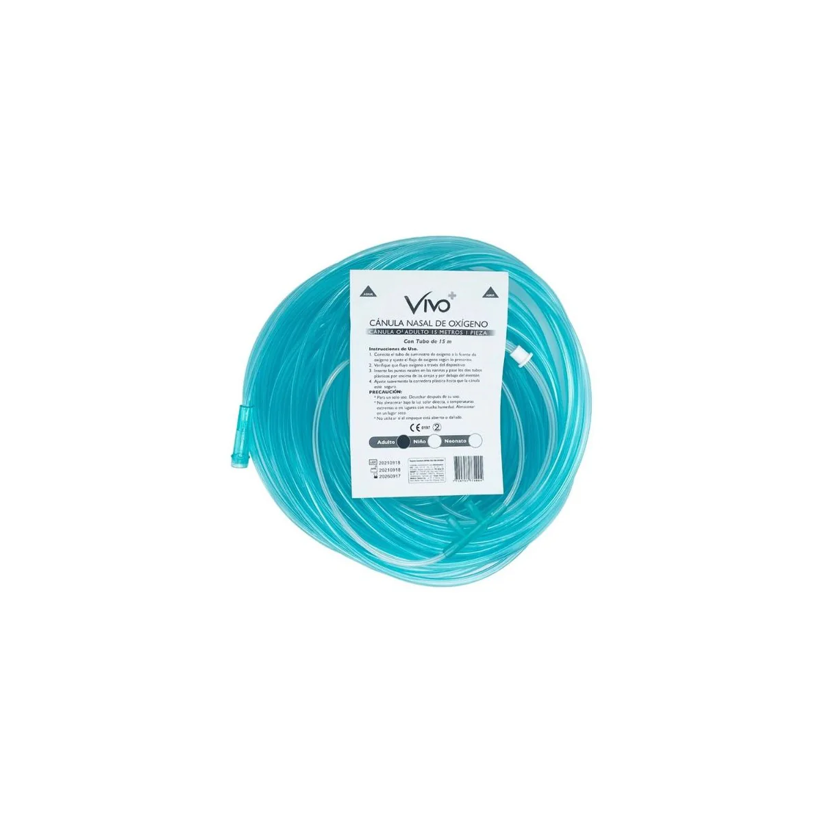 Canula Nasal Oxígeno Adulto 15 Mts - VIVO+