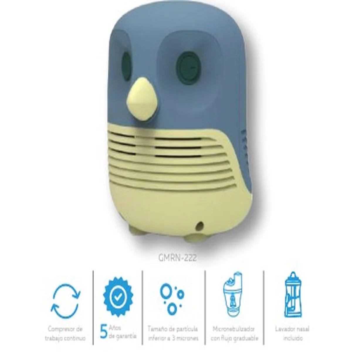 Compresor Nebulizador Nube 1000 Búho GMRN-222
