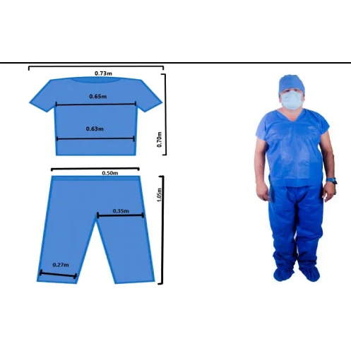Conjunto Pijama Cirujano Azul 25-30gr - Allmed Und.