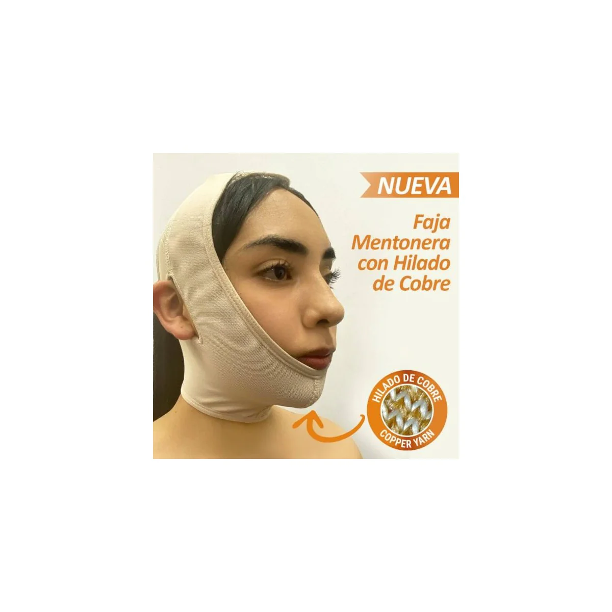 Faja Post-Operatoria Mentonera Facial T-S/M Beige Medivaric