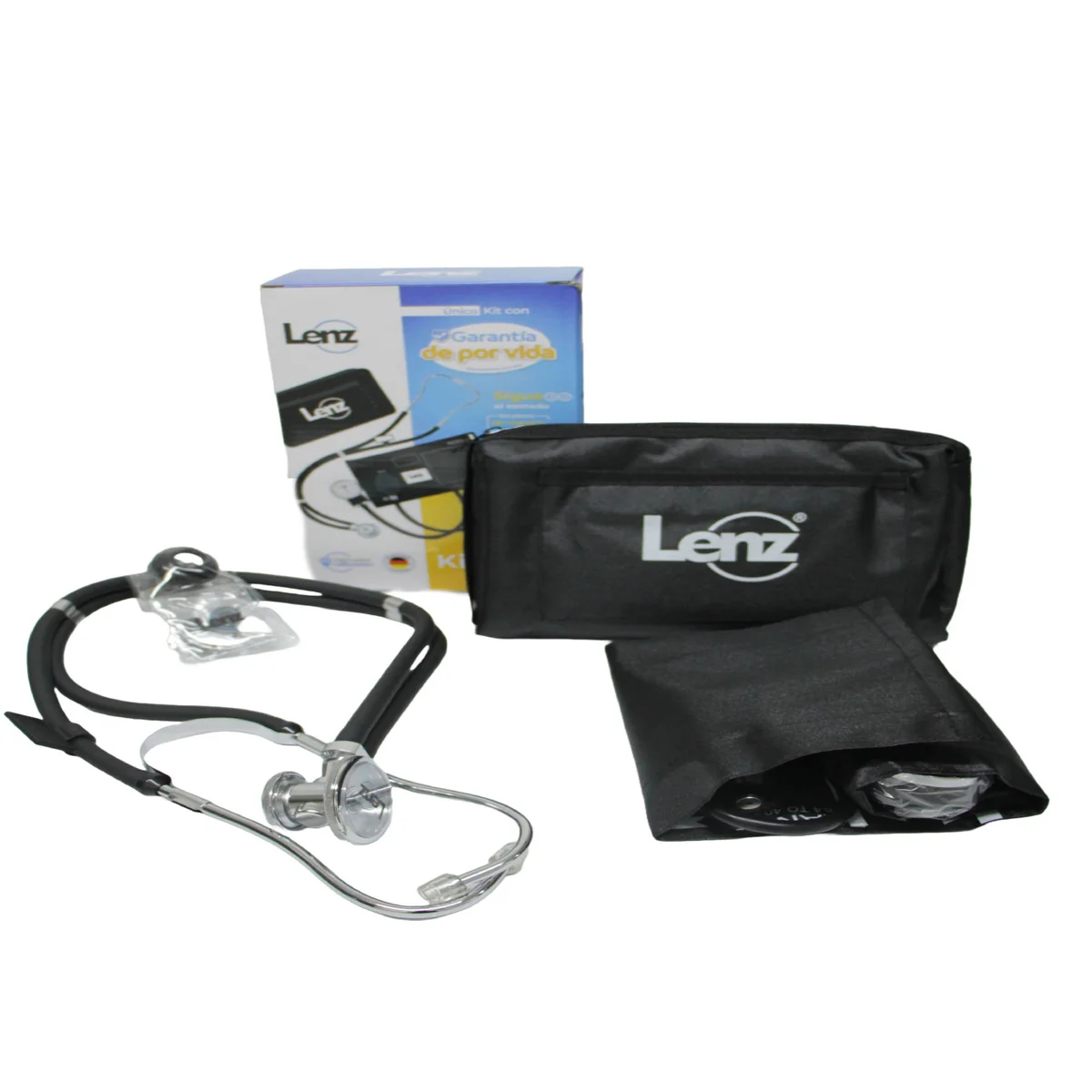 Kit De Tensiómetro Y Fonendoscopio Negro GZ50 Lenz