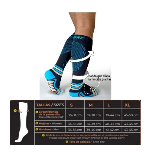Media Unisex Portiva Cobre Fascitis Plantar T/M - Medivaric