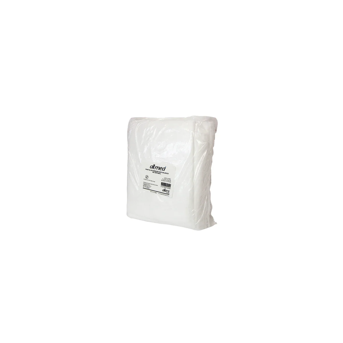 Pantalón Desechable Blanco Con Resorte 24g - Allmed 10 Und