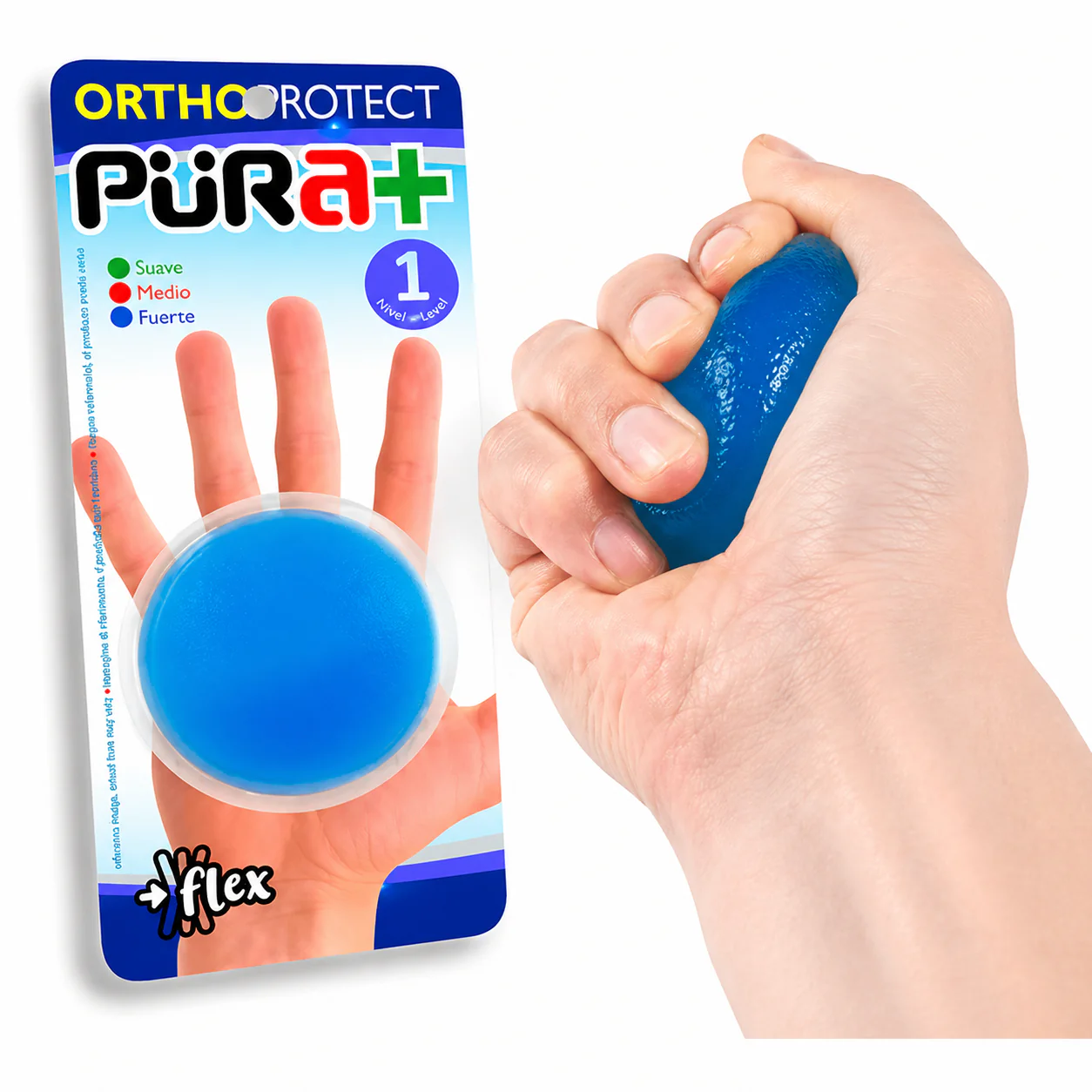 Pelota de Fisioterapia Fuerte (Azul) Pura Avimex