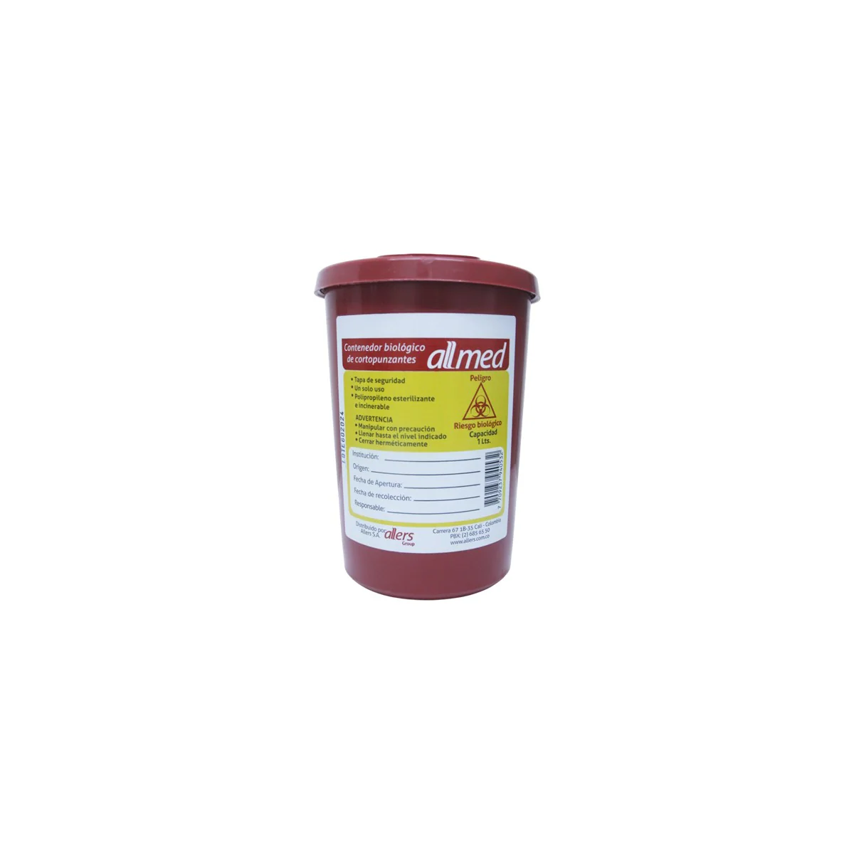 Recolector Guardian 1L - Allmed, Uso Seguro y Eficiente