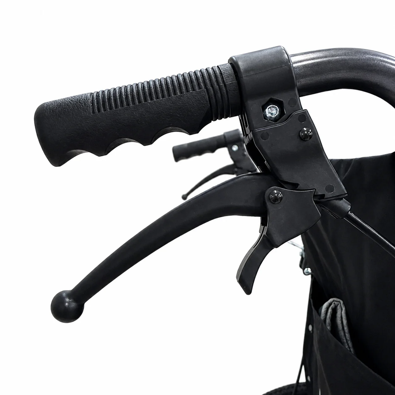 Silla de Ruedas de Transporte 46 cm Konfort Basic en Acero Negro Grafito - Image 3
