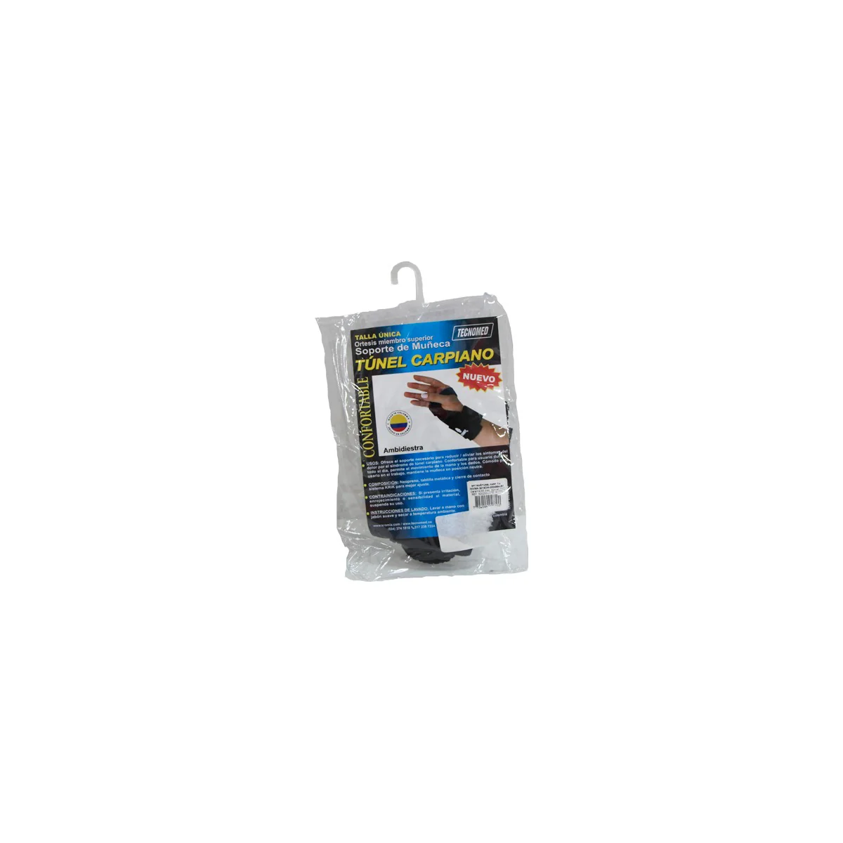 Soporte Muñeca Tunel Carpiano Kromia Talla S Negro