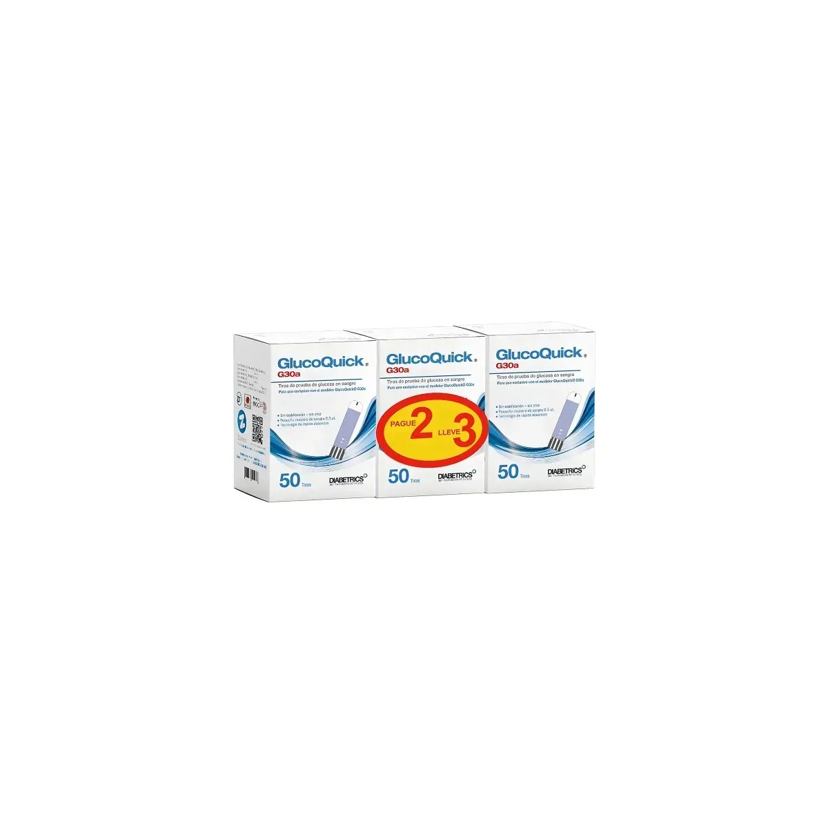 Tiras Reactivas Glucoquick 50 Unidades - Promo 2x3 ProCaps