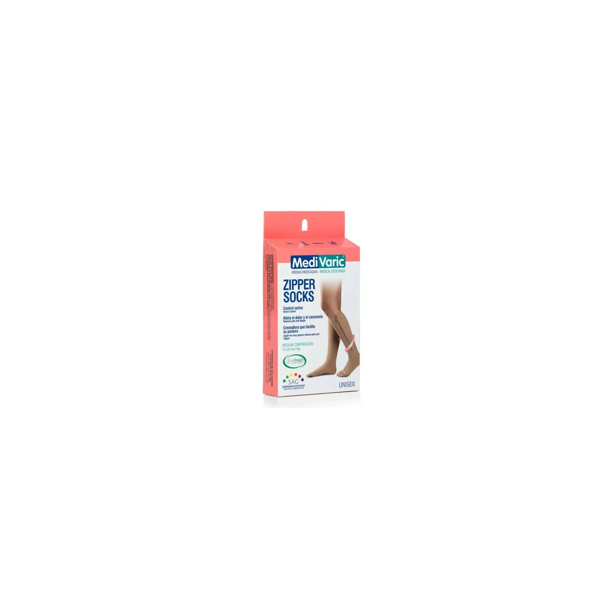 Media De Compresión Unisex Rodilla T-M Beige Ref. 4313p0208