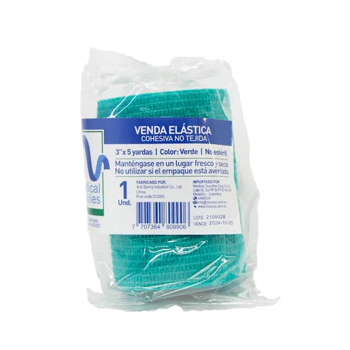 VENDA COHESIVA VERDE 3X5 YARDAS - MEDICAL SUPPLIES