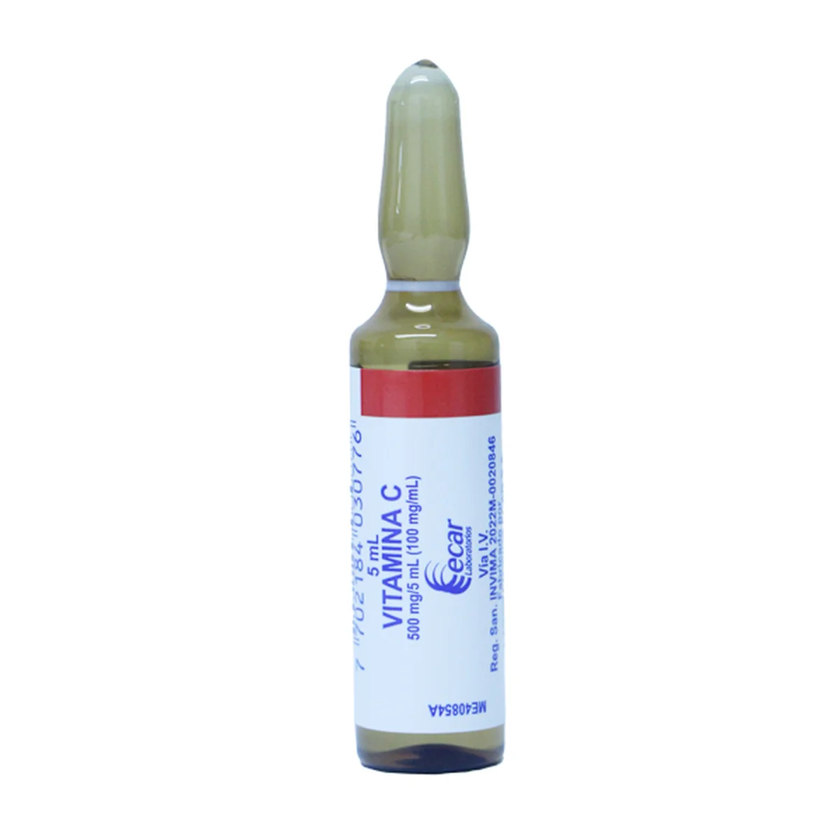 Ecar Vitamina C Inyectable 500mg/5ml - Suplemento Antioxidante